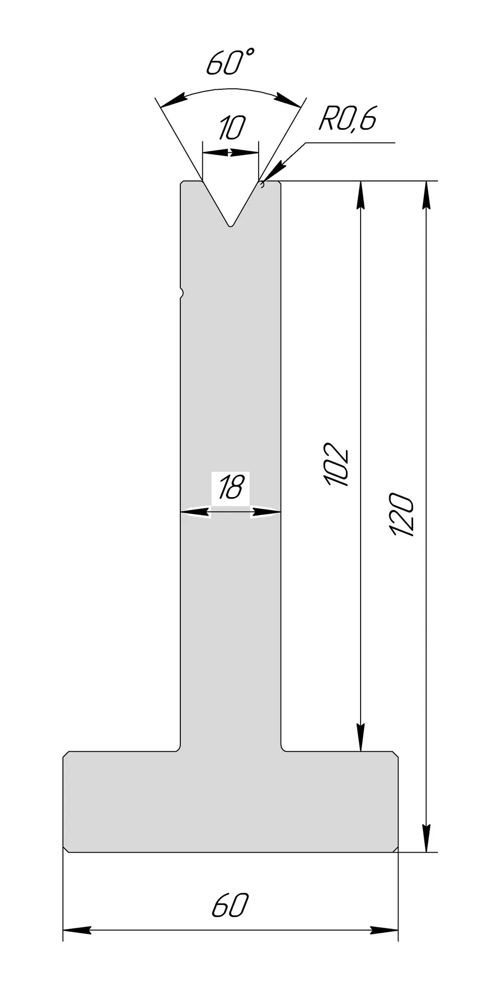 T-матрица AT 3061 60° V10 H120