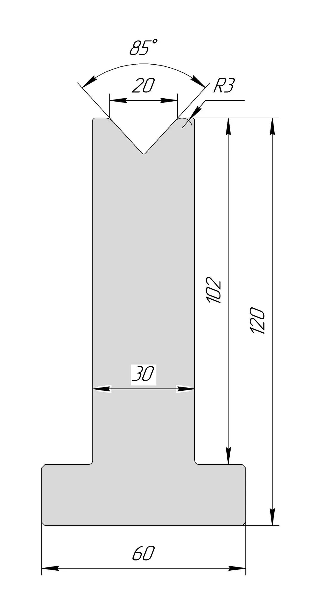 T-матрица AT 3098 85° V20 H120