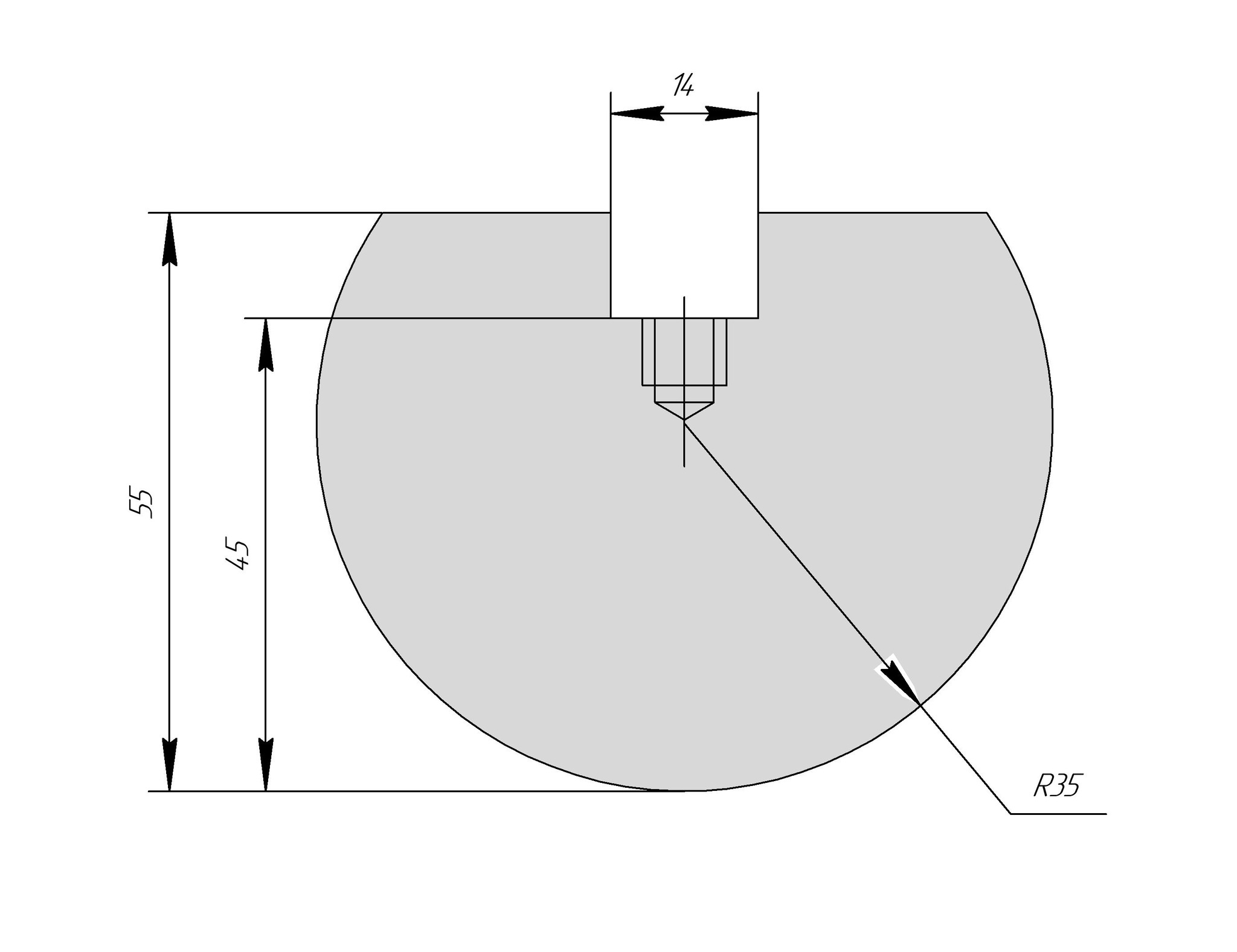Радиусная вставка ARI 1115 R35