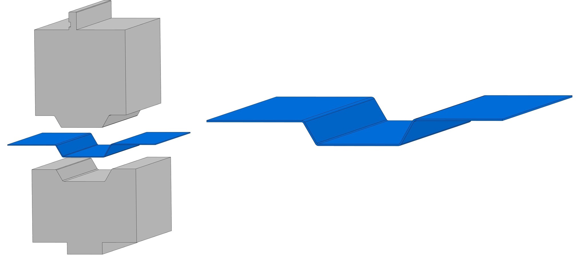 Специальная трапециевидная штамповка на гибочном станке