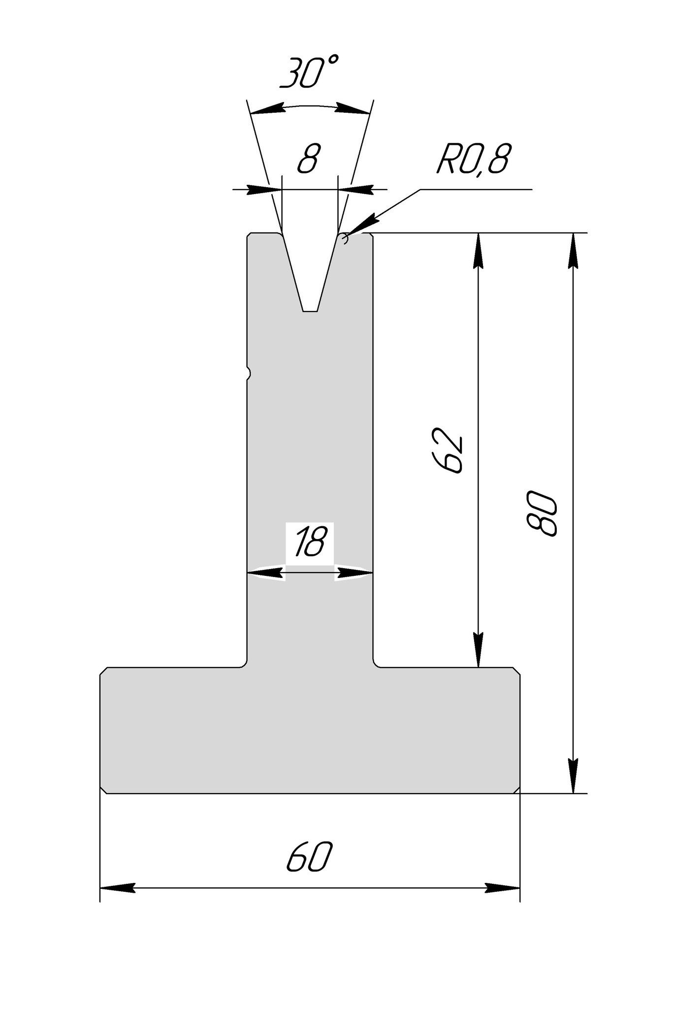 T-матрица AT 3043 30° V8 H80