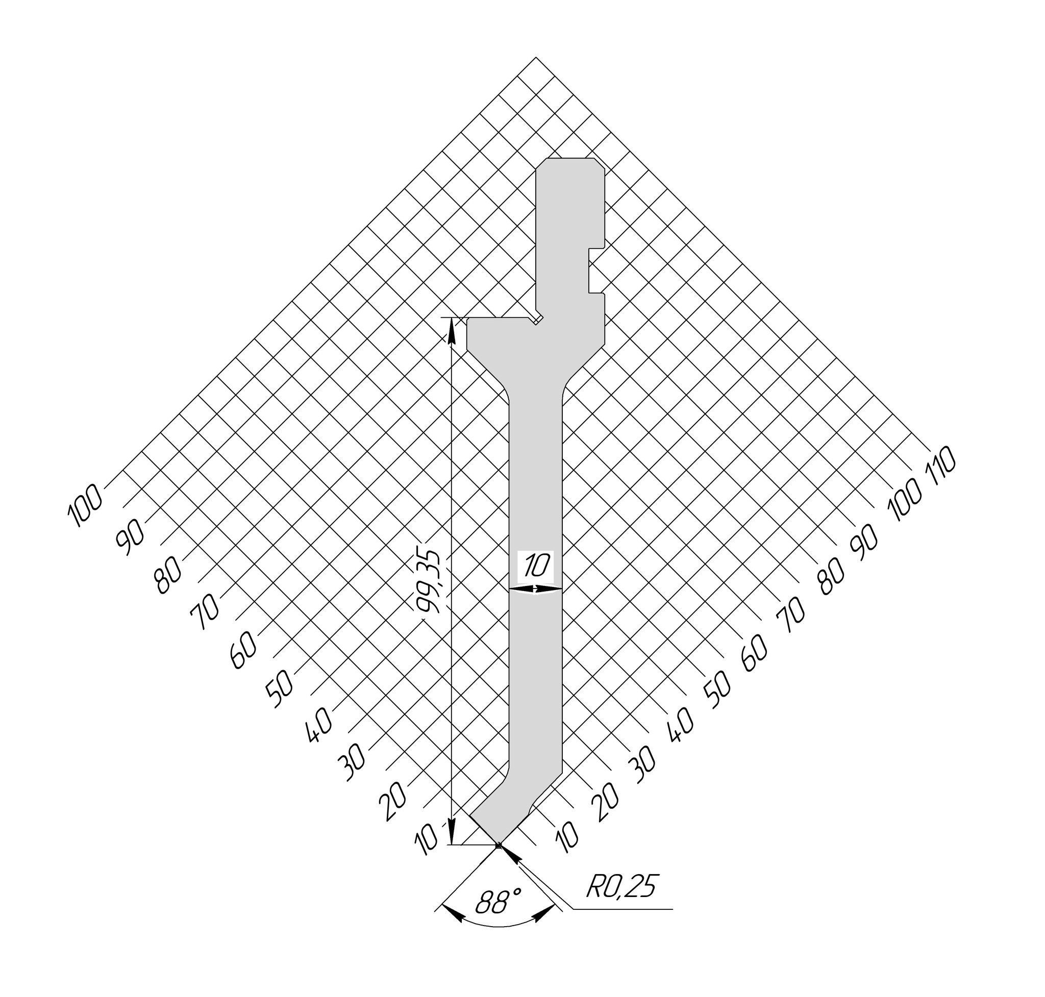Пуансон AP 1262 88° H99,35 R0,25