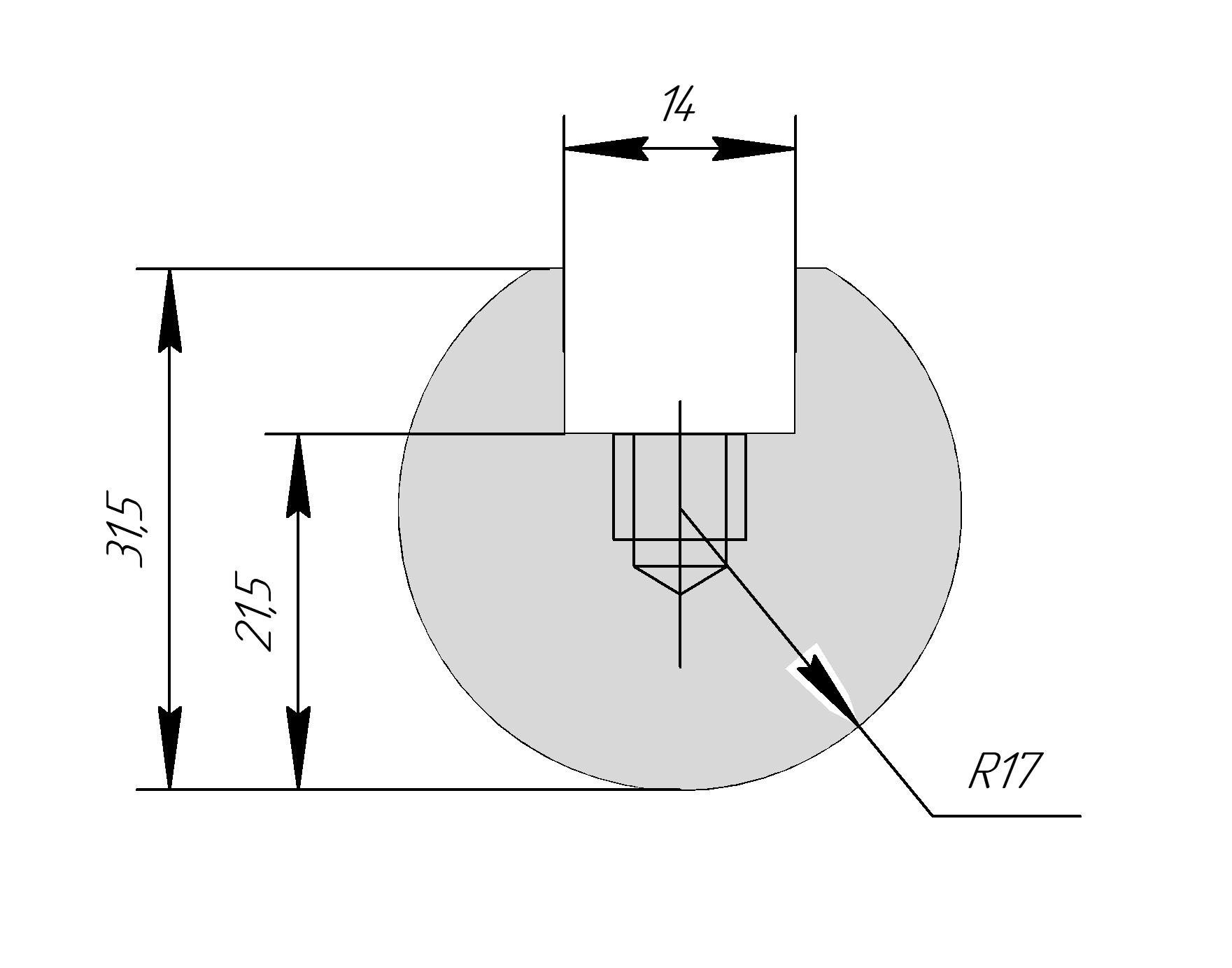 Радиусная вставка ARI 1111 R17