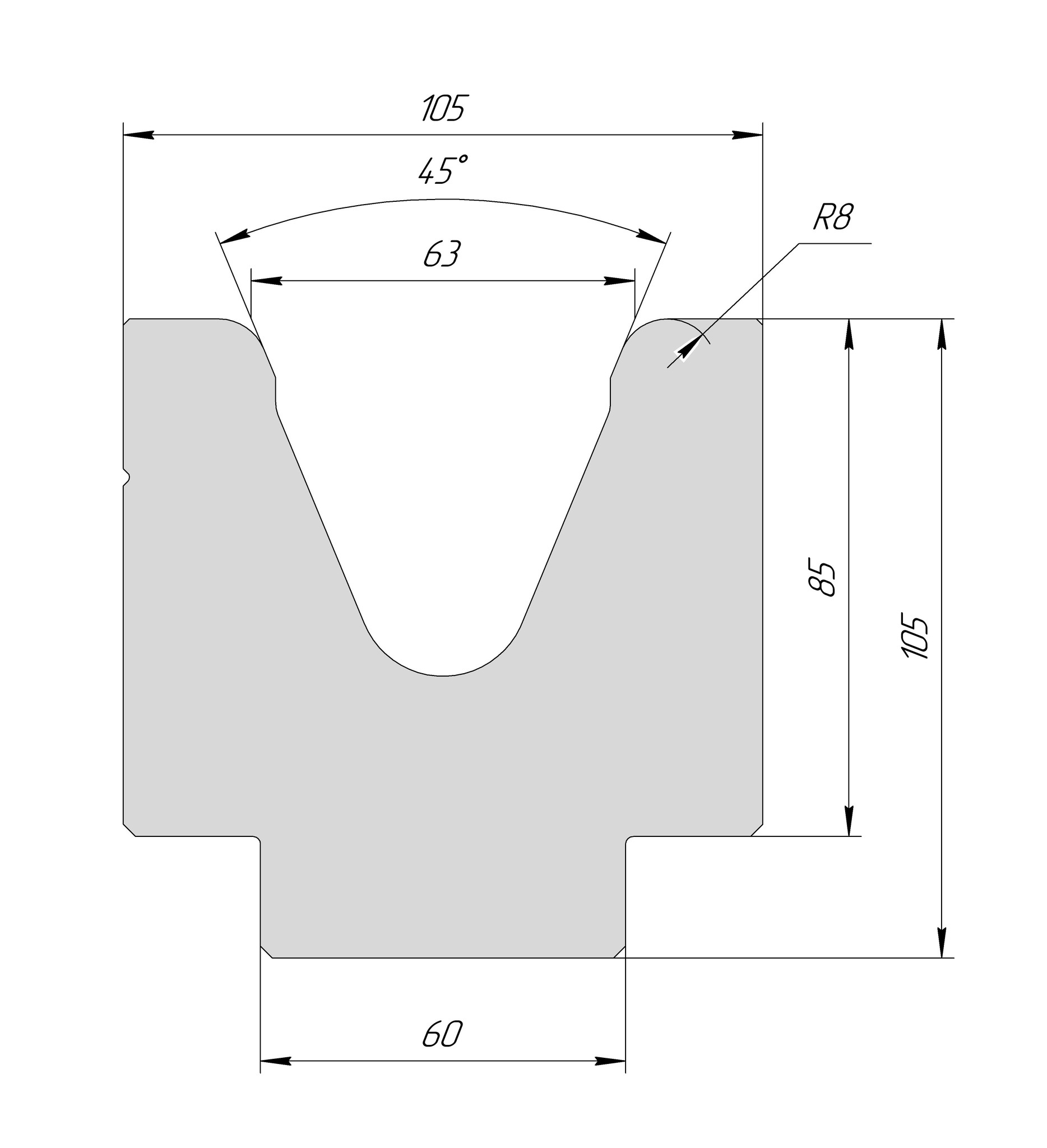 Матрица AM 2117 45° V63 H105